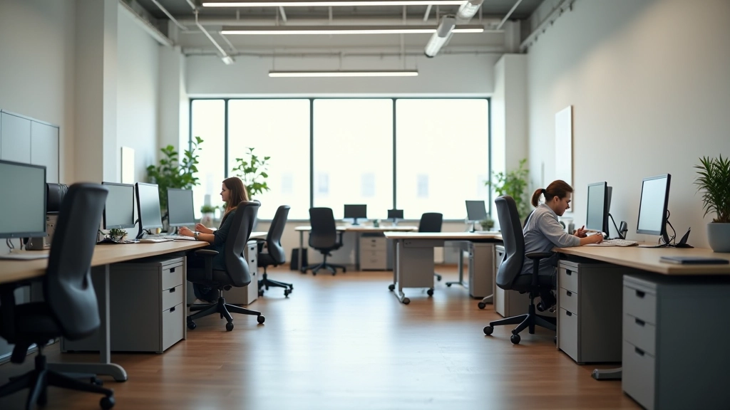 Compact office setup for small teams